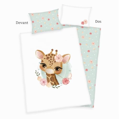 Parure de lit girafe Herding 100x135 cm en coton renforcé pour lit enfant - 3