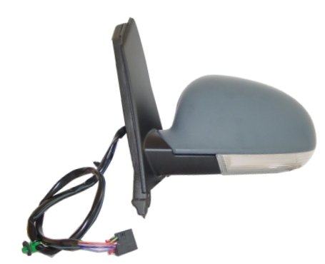 CG94 Rear view El. Term. Rib. C/Fan. Integ. E Courtesy Light Right [Passenger Side] for Car: Golf V Plus - Shell to be PAINTED - ASF glass.