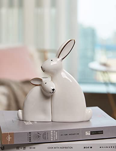 SEINHIJO-2pcs-Rabbit-Sculpture-Statue-Bunny-Decor-Animal-Figurine-Home-Gifts-Ceramic-59inch SEINHIJO 2pcs Rabbit Sculpture Statue Bunny Decor Animal Figurine Home Gifts Ceramic 59inch