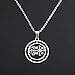 LQRI Valac Sigil of Valac Pendant Demon Seal Statement Necklace Stainless Steel Jewelry Solomon Sigil Gift (silver)