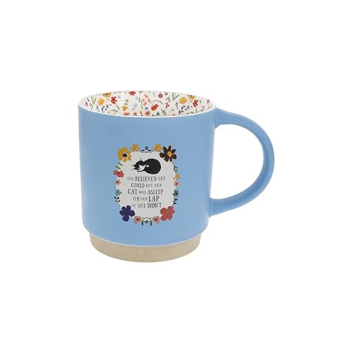 Mug de cerámica con diseño de gato y capacidad 18 oz miniatura 1