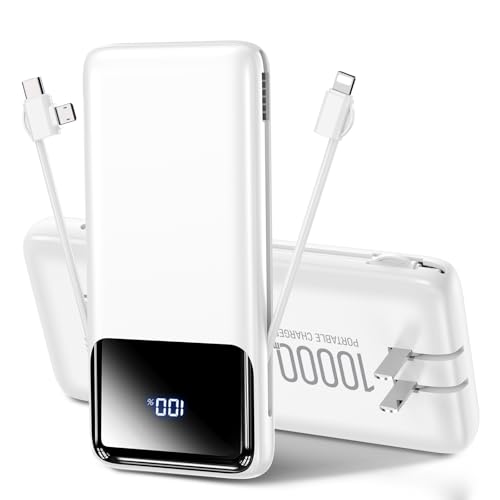 Portable 10000mAh Wall-Integrated Power Bank Charger