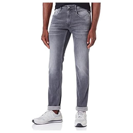 REPLAY Laserblast Anbass, herr jeans Slim fit, regelbunden midja snygga stretchjeans för män, jeans, storlekar: 27–40