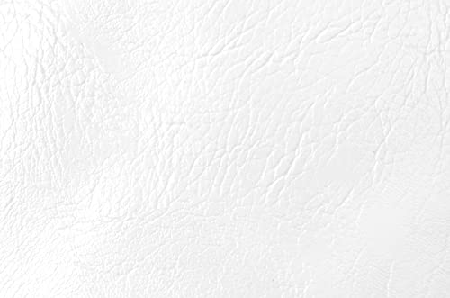 Image of Wento Thick 1 Yard Faux Leather Soft Skin Grain PU Fabric for Furniture Cover, Reupholster Sofa Chairs, Cushions, Vinyl Upholstery (1yard, White)