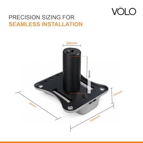 Image of VOLO Furniture Cupbord Lock For Drawers And Cabinets, Cupboard /Cabinet /Safety /Wardrobe /Furniture Almirah Cam Locks For Home And Office (35Mm, Black Matt)