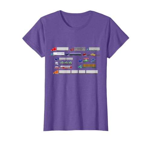 Tractor Trailers - The Kids' Picture Show T-Shirt, Women, Purple Heather, X-Small