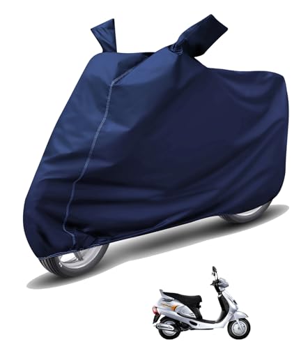 Image of Auto Hub Waterproof Scooty Cover Compatible with Mahindra Duro Dustproof, UV Protection Two Wheeler Scooty Duro Cover - Blue