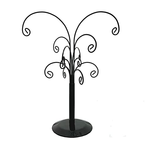 JZK Soporte de árbol de metal negro para adornos de joyería, pulseras, aretes, árbol de exhibición de abalorios, soporte para colgar, soporte para pendientes, soporte de exhibición de adornos