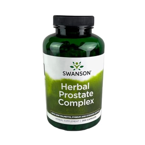 Swanson Herbal Prostate Complex - Men's Supplement - Features Pygeum, Saw Palmetto & Stinging Nettle - (200 Capsules)
