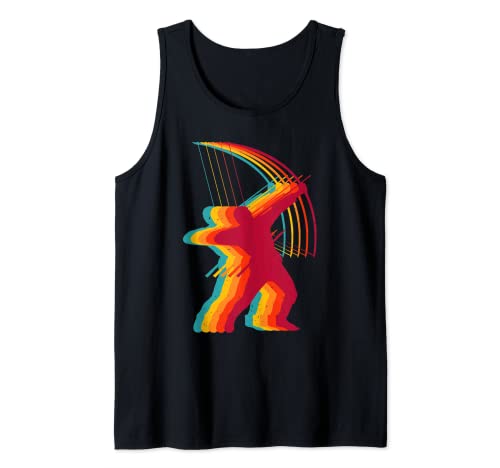 Retro Archery Archer Vintage Bow Hunting Archery Sport Camiseta sin Mangas