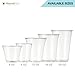 [200 SET]HAKOWARE by Harvest Pack 12 oz Ultra Clear Plastic Cold Cups with Flat Lids, Disposable Wedding Party Drinking Cups Tumblers, Iced Coffee Beer Juice Cold Beverage