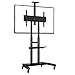 Produktbild Ergosolid Ständer Standfuss Universal Mobil Wagen Fernsehständer Schwenkbar Standfuß mit Höhenverstellbar Ultra Stabil Halterung Fernsehtisch AVA1800 55-80 Zoll schwarz