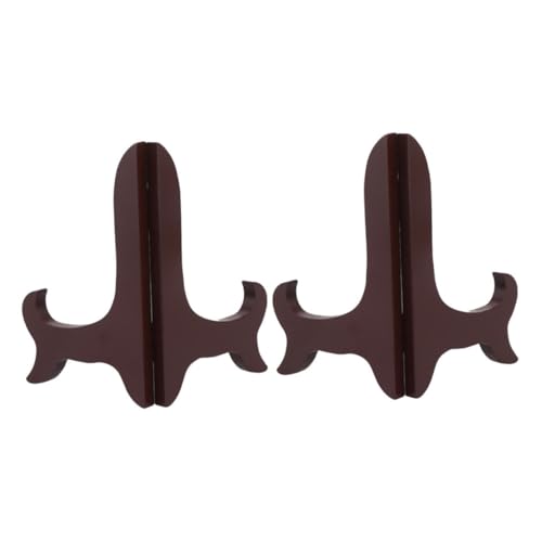 IMIKEYA 2 pezzi Supporto in legno per piatti e menu espositore da tavolo per cucina e ristoranti per piatti