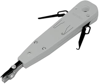 LogiLink Professional WZ0001A WZ0001A-LSA narzędzie do nakładania puszek podtynkowych i podtynkowych ze stykami samogwintującymi do łatwego okablowania sieciowego, szare