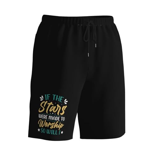 If The Stars were Made to Worship So Will I Men's Quick-Dry Board Shorts 7" - Swim Trunks Summer Hawaii Beach2