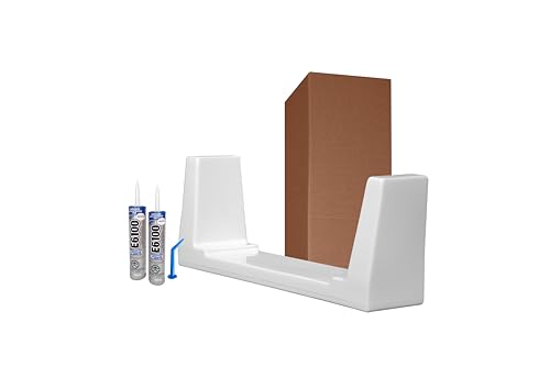 Quick Tub Walk-Thru Insert Accessibility Kit - Bath to Shower Conversion, White (Wide)