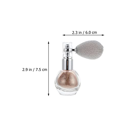 Minkissy 2 peças iluminador em pó spray feminino maquiagem glitter cabelo corporal iluminador pulver