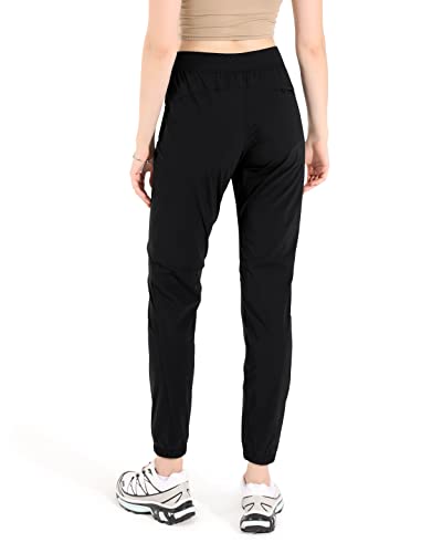 Ododos Hiking Pants For Women Water Resistant Quick Dry Outdoor Athletic Workout Jogger Pants, Black, X-Large #TOP2