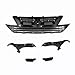 6PCS Headlight +Bumber Brackets +Chrome Grill Grille Compatible with 2007 2008 2009 Honda CRV CR-V