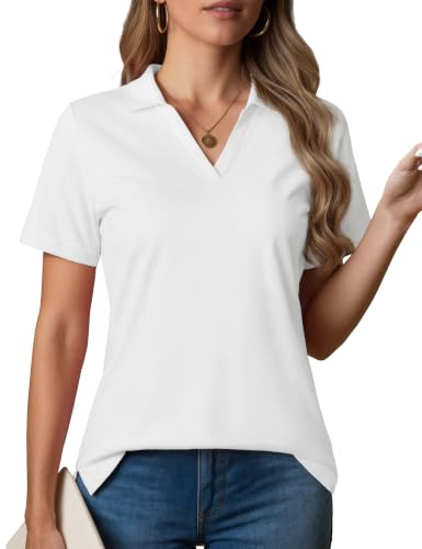 magcomsen MAGCOMSEN Womens Polo Shirts UPF 50+ Short Sleeve Collared Tops Golf Tee