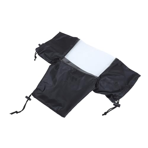 Funda de lluvia para cámara fotográfica y objetivo de tejido negro resistente