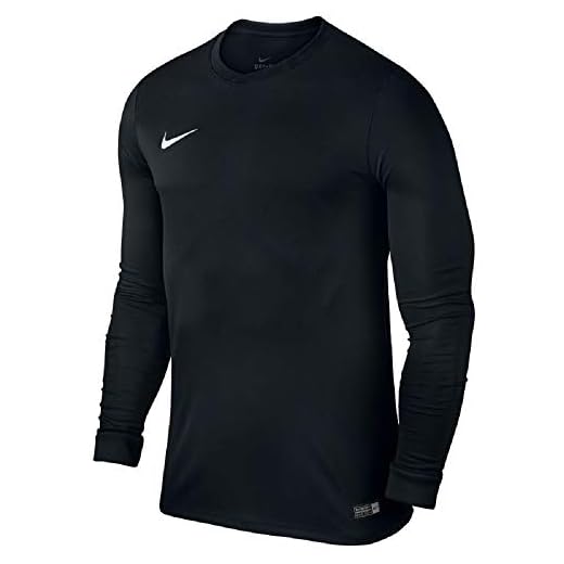 Nike LS Park Vi JSY Camiseta de Manga Larga, Hombre, Negro (Black/White), M