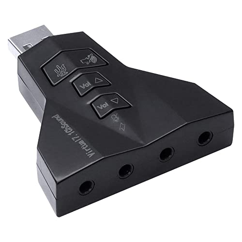 ADAPTADOR PLACA DE SOM USB 4 PORTAS P2 – COMPATÍVEL COM PS3, Vinik, A4PUSBM