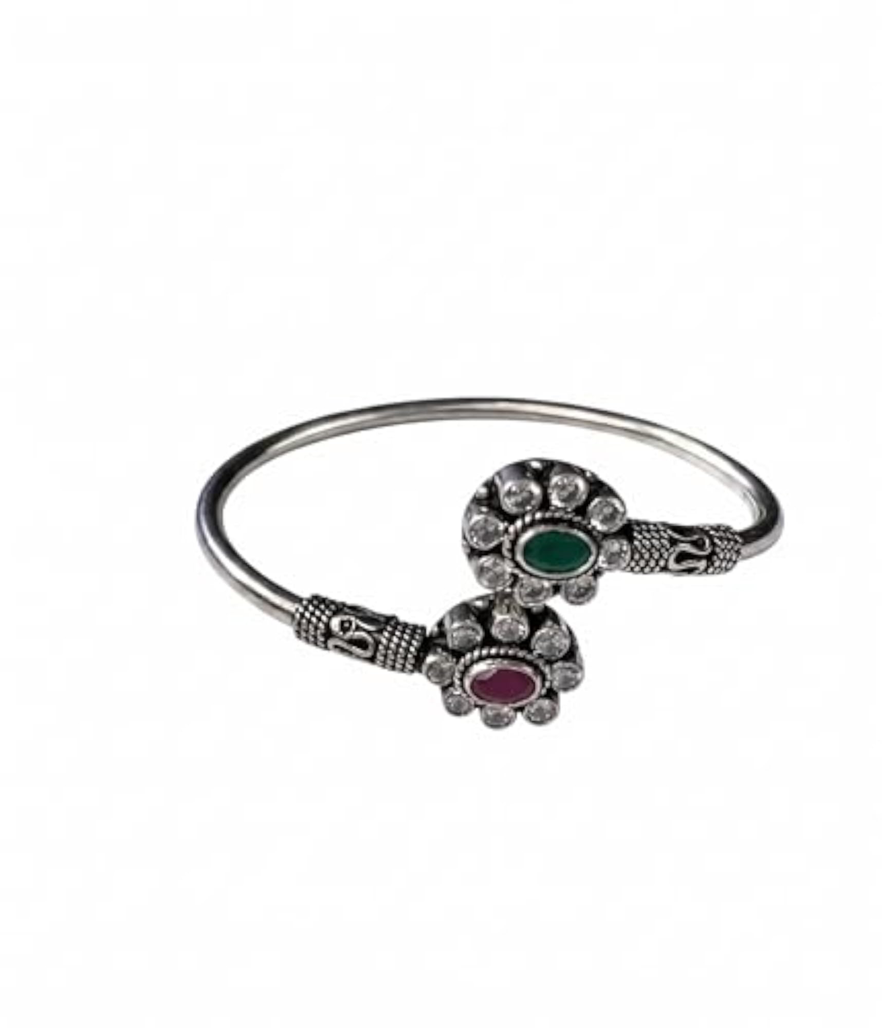 Women's 925 Sterling Silver Oxidized Cuff Bracelet, Vintage Design