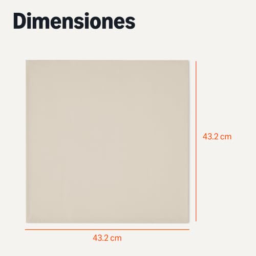 Miniatura 4 de Amazon Basics Servilletas De Tela Reutilizables Resistentes A Las Manchas Y Las Arrugas, Paquete De 12, 43 X 43 Cm, Color Beige