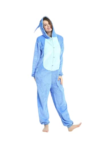 Willheoy Pyjama Combinaison Coton Femme Chemise de Nuit Hiver Chaud Cover