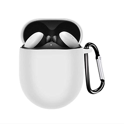 Funda Protectora de Silicona antichoque Funda para Auriculares G-oogle Pixel Buds 2, Accesorios de Auriculares inalámbricos Bluetooth antiarañazos, Caja de Auriculares Bluetooth (Blanco) Cover