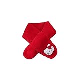 KwahKwah Girl Scarf Fluffy Hellokitty Cartoon Winter Accessory Kid Scarf Warm Fleece Faux Rabbit Fur Soft (Red K)