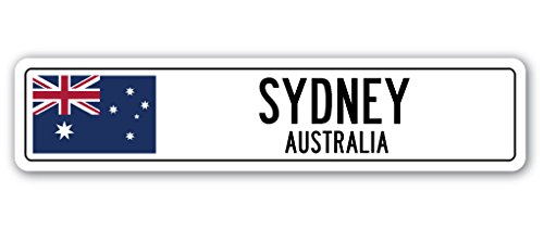 Sydney, Australia Street Sign Australian Flag City Country Road Wall Gift #TOP14