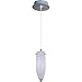 ET2 Lighting E94542-113SN Mini Pendant with White Cirrus Glass Shade, Satin Nickel Finish