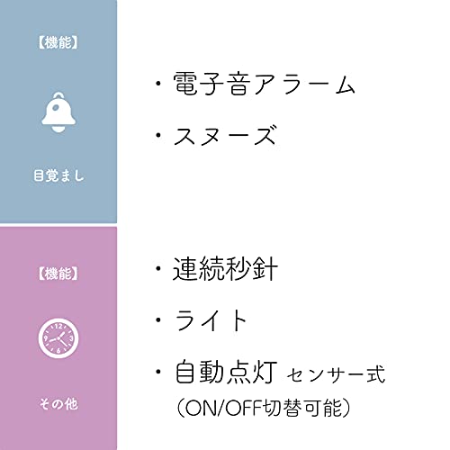 Randekkusu (Landex) 置Ki時計 Blue 12.0 Cm × 12.0 Cm × 6.5 Cm Alarm Clock Eburibyu- Non Atomic Continuous Second Hand Steady Light Collection Light Yt5268Bu #TOP3