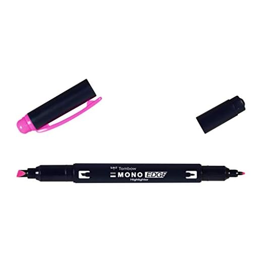 Tombow | Rotulador Fluorescente Doble Punta Mono Edge Rosa | Resaltador Creativo con Punta Ancha y Punta Fina| Ideal para Planificadores, Agendas, Libretas, Cuadernos