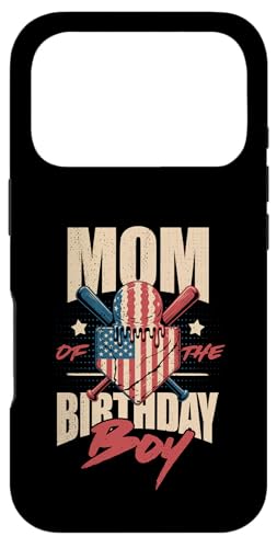 Mom Of The Birthday �j�̎q �}�b�`���O �싅 �a���� �X�}�z�P�[�X iPhone 17 Pro �p