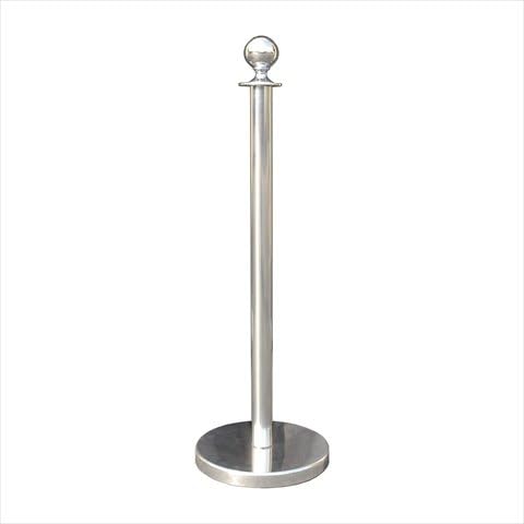 12 in. Flat Base Crown Mirror Stainless Steel Post with Crown Post Ring