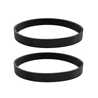 YINETTECH 2 Stück 6PJ309 Rippenriemen Serpentin Antriebsriemen Wellenschliff Gummi Kraftübertragungsriemen kompatibel mit Elektro-Vertikutierer BEV1232 Schwarz