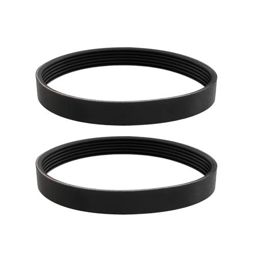 YINETTECH 2 Stück 6PJ309 Rippenriemen Serpentin Antriebsriemen Wellenschliff Gummi Kraftübertragungsriemen kompatibel mit Elektro-Vertikutierer BEV1232 Schwarz