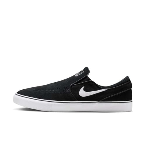 Nike SB Janoski+ Slip-On-Skateschuhe, Schwarz/Weiß, 41 EU