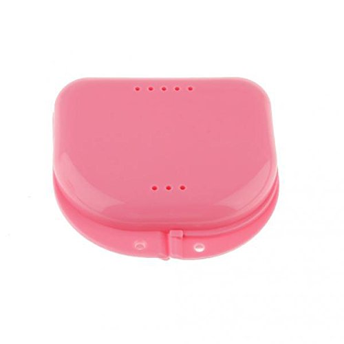 SAZ DEKOR® Air Hole Box Dental Retainer Mouthguard Denture Storage Case Container Pink-image-16