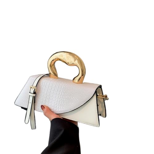 Image of Women Vegan Leather Evening Handbag Crocodile Pattern Handle Clutch Purse Cross Body Envelope Bag