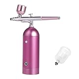 Funzione a doppia azione per un migliore controllo: adotta il design a doppia azione, in modo che il kit aerografo possa spruzzare separatamente vernice liquida o aria. Accendere il compressore, l'aria viene spruzzata fuori, quindi tirare indietro il grilletto, il colore uscirà, migliore controllo per una distribuzione equilibrata del colore.