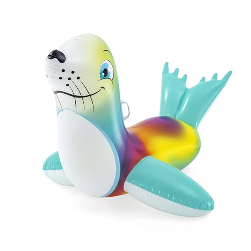 Bestway Seal Pool Float, Kids Inflatable Ride-On with Handles, Swimming Pool and Beach Toy