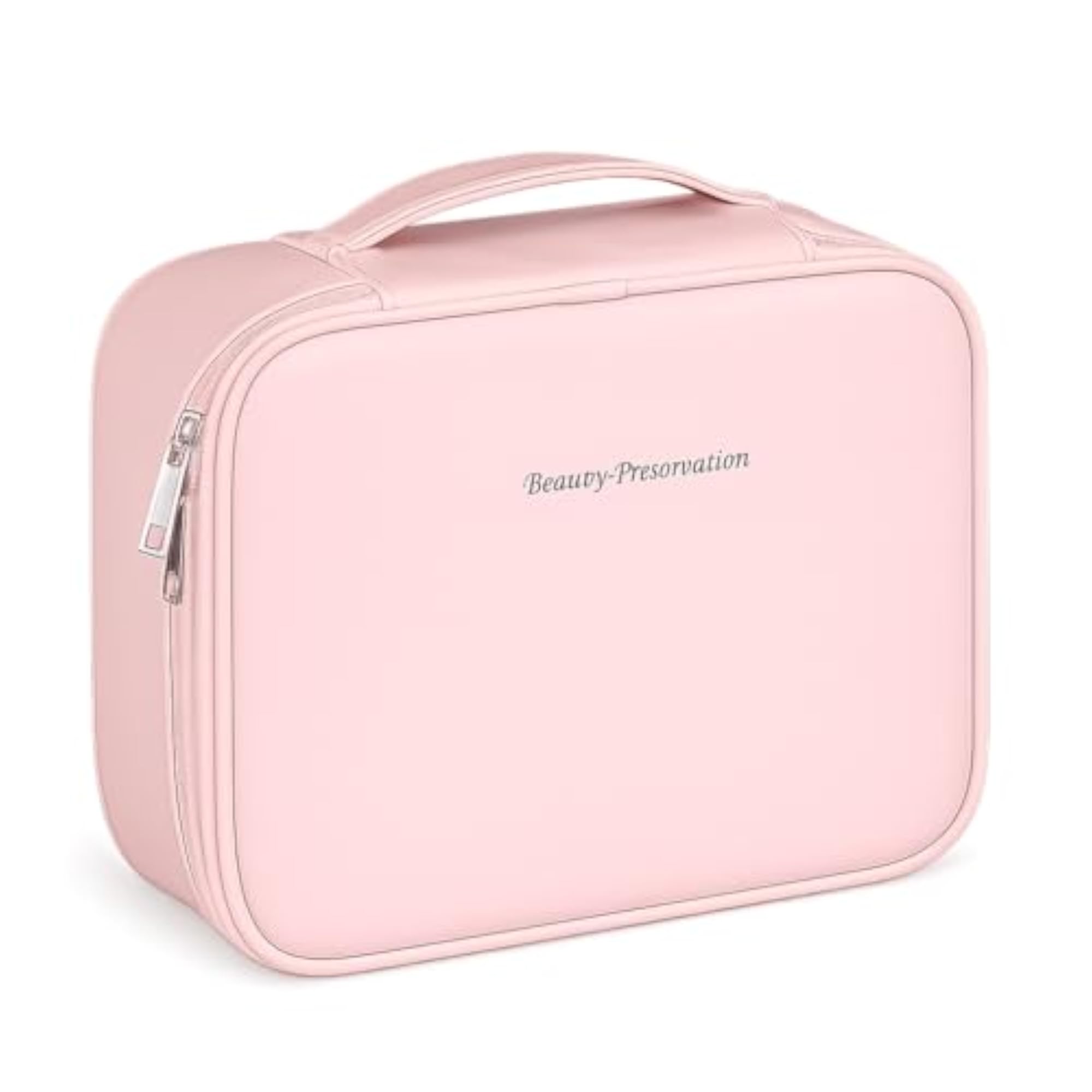 PU Leather Cosmetic Bag with Zipper Closer, Waterproof Organizer