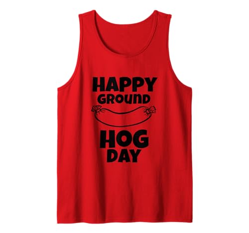 Camiseta Punny Happy Ground Hog Day Camiseta sin Mangas