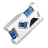 Kleines Nivelliergerät – magnetisches Blasenmessgerät, kompaktes Ausrichtungslesegerät, ABS-Messgerät mit Dreifach-Fläschchen-Design | Horizontal-vertikales Kalibriergerät für die Regalmontage am Rahm