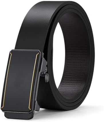 Men's Toothless Automatic Buckle Cowhide Belt image 2