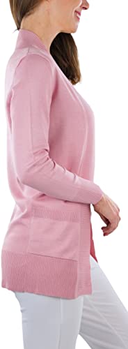 Image of ToBeInStyle Women's Long Sleeve Rib Banded Open Sweater Cardigan